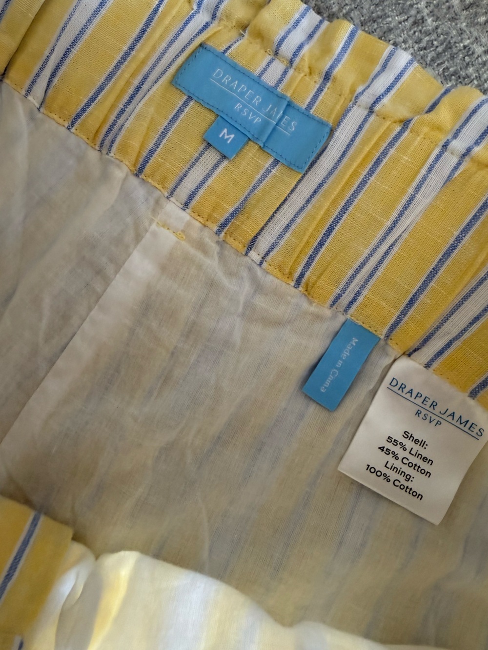 Draper James RSVP shorts Yellow, White & Blue Striped Shorts - Picture 2 of 2